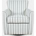 Blakely Harper Swivel Accent Chair In Blue Stripe