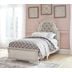 Realyn Two Tone Twin Upholstered Panel Bed by Ashley Furniture ...