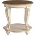 Realyn White and Brown Round End Table by Ashley Furniture | 1StopBedrooms