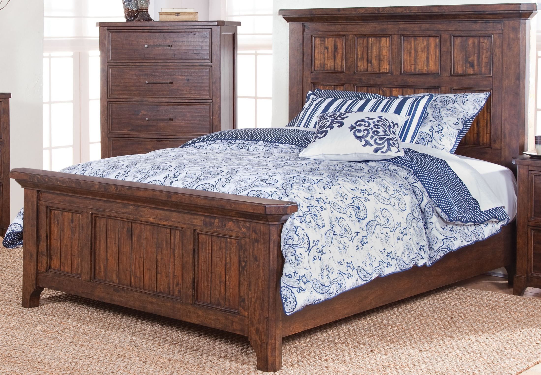 Kittredge Ranchero Distressed Panel Bedroom Set by New Classic