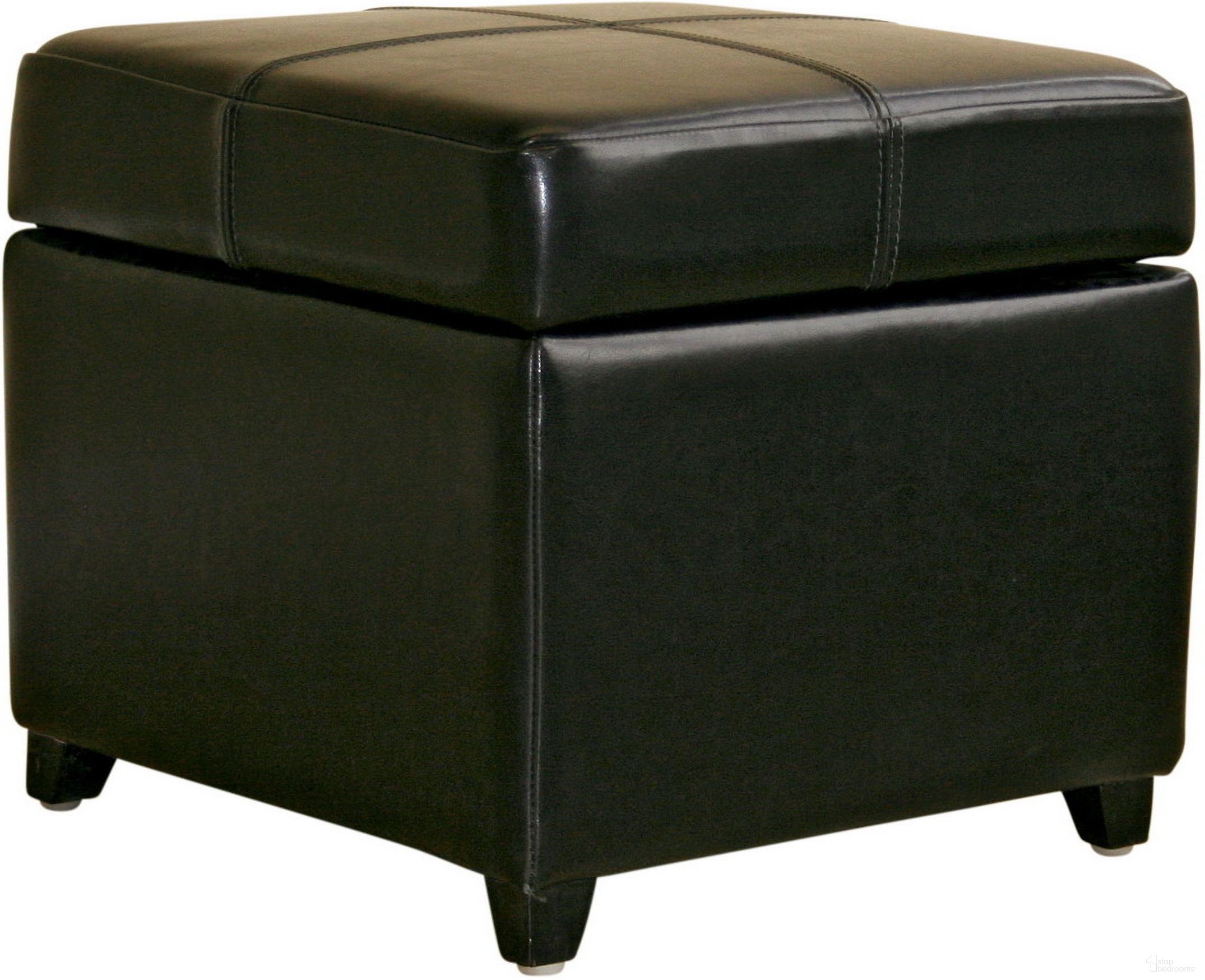 The appearance of Baxton Studio Black Full Leather Storage Cube Ottoman designed by Baxton Studio in the modern / contemporary interior design. This black piece of furniture  was selected by 1StopBedrooms from Black Collection to add a touch of cosiness and style into your home. Sku: 0380-023-black. Material: Wood.