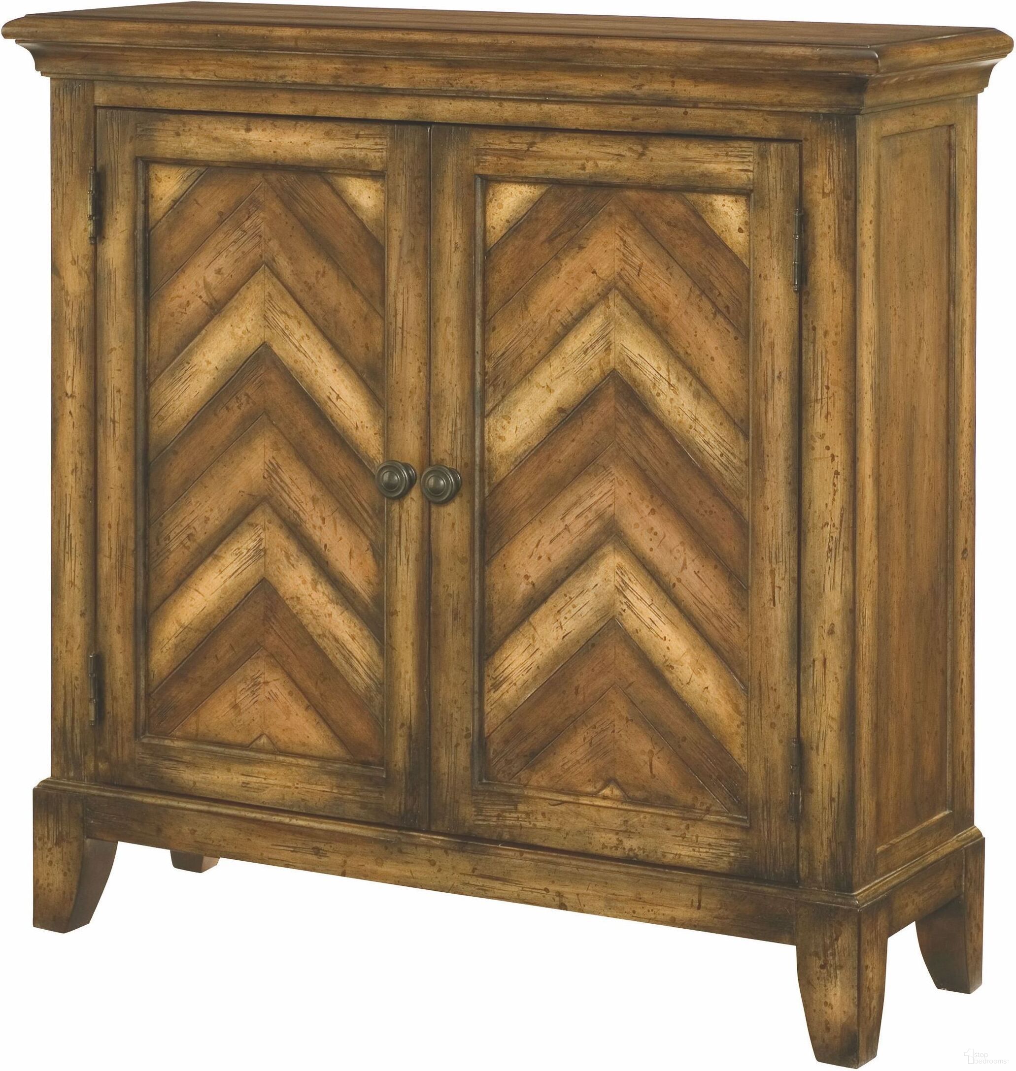 The appearance of Hidden Treasures Chevron Cabinet designed by Hammary in the transitional interior design. This brown piece of furniture was selected by 1StopBedrooms from Hidden Treasures Collection to add a touch of cosiness and style into your home. Sku: 090-665. Material: Wood.