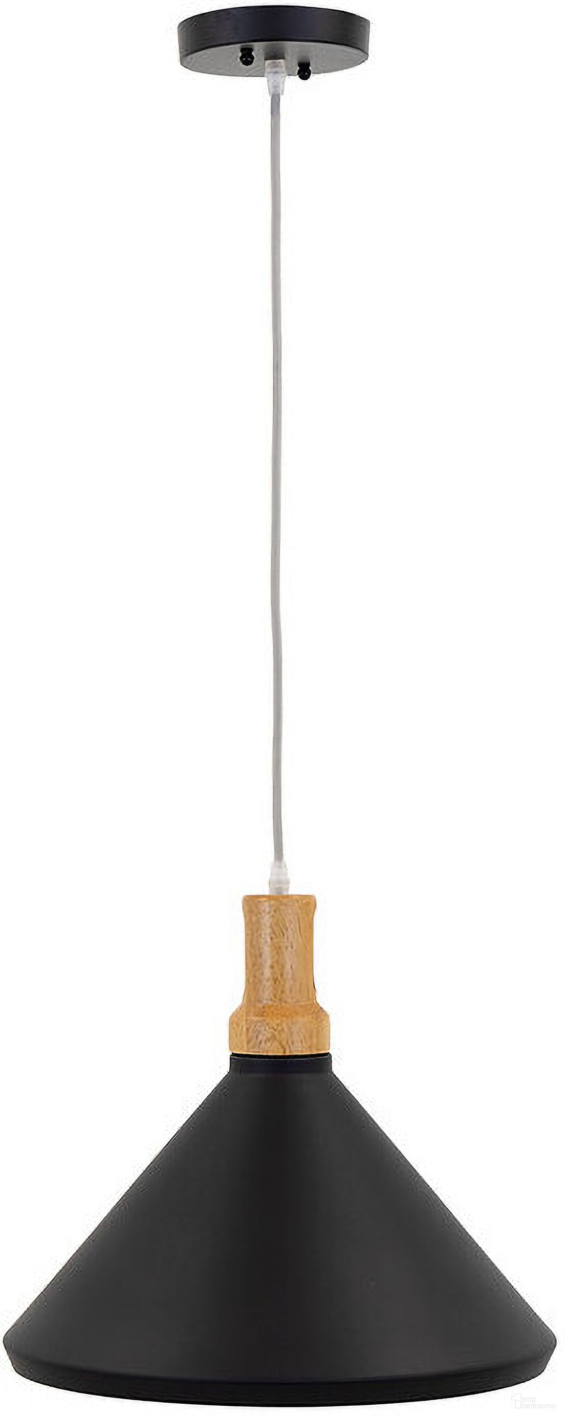 15 Inch 1 Light Pendant In Black