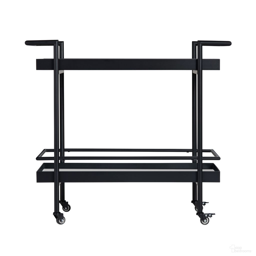 1 Shelf Bar Cart In Clear and Black