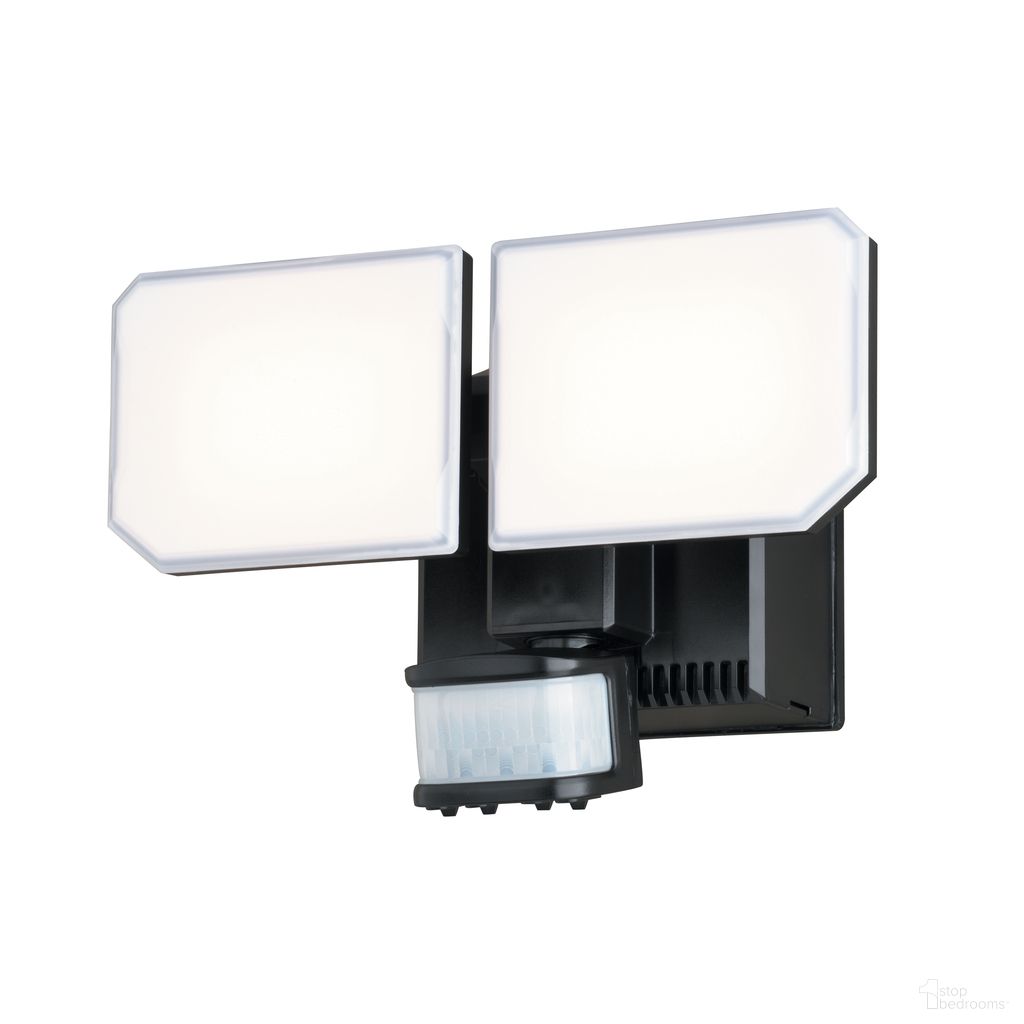 The appearance of 10.5 Inch 2 Light LED Outdoor Motion Sensor Security Flood Light with GFCI Outlet In Black designed by Vaxcel in the transitional interior design. This black piece of furniture was selected by 1StopBedrooms from Outdoor Security Collection to add a touch of cosiness and style into your home. Sku: T0788. Material: Plastic.