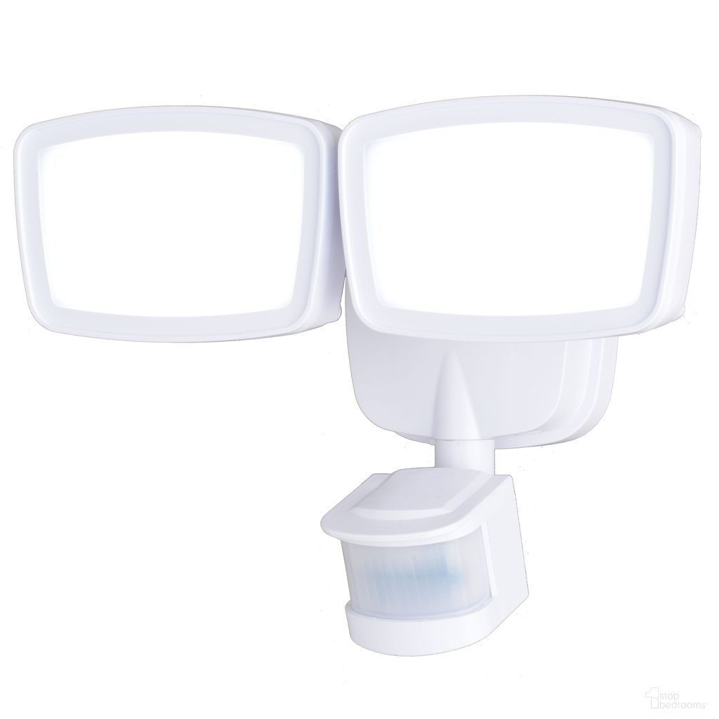 The appearance of 10.75 Inch 2L LED Outdoor Motion Sensor Security Flood Light 180 Deg. In White designed by Vaxcel in the transitional interior design. This white piece of furniture was selected by 1StopBedrooms from Outdoor Security Collection to add a touch of cosiness and style into your home. Sku: T0698. Material: Plastic.