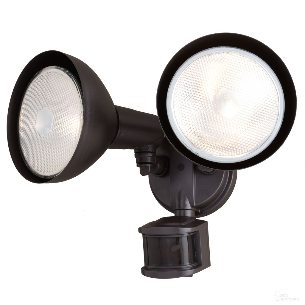 11.75 Inch 2 Light Outdoor Motion Sensor Security Flood Light 180 Deg. In Bronze