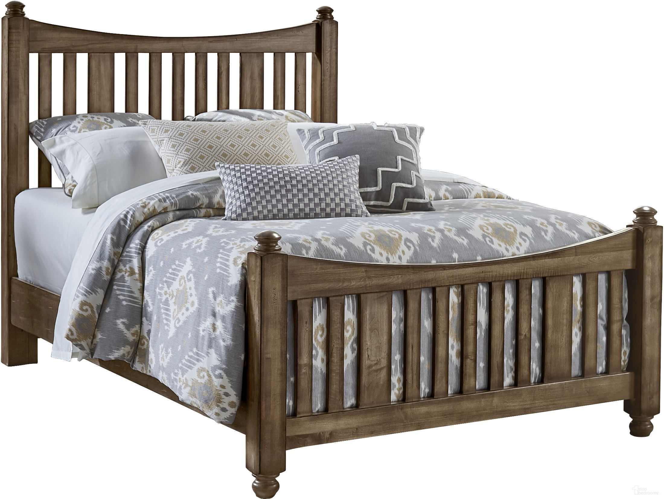 Maple Road Queen Poster Bed In Maple Syrup