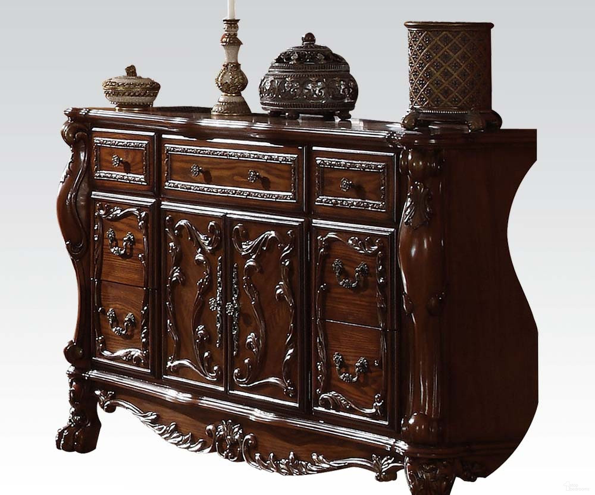 The appearance of Dresden Server designed by ACME in the transitional interior design. This brown piece of furniture was selected by 1StopBedrooms from Dresden Collection to add a touch of cosiness and style into your home. Sku: 12145. Material: Wood.
