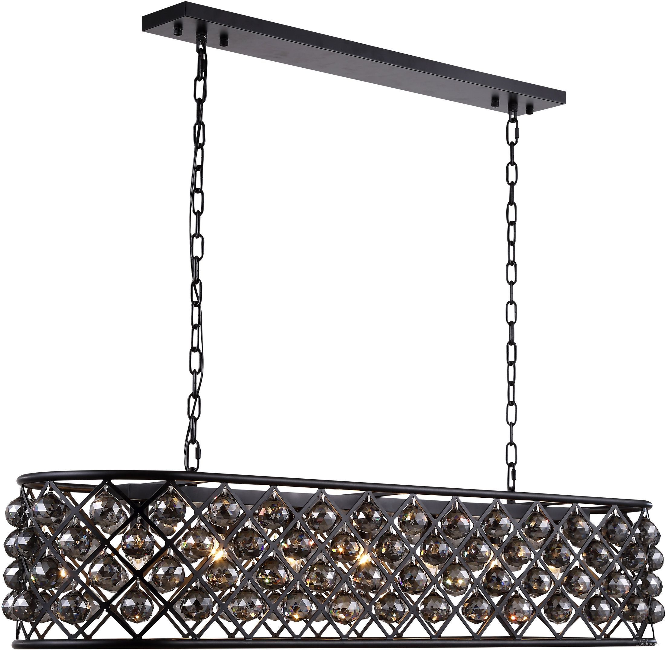 The appearance of Madison 13" Matte Black 7 Light Chandelier With Silver Shade Royal Cut Crystal Trim designed by Elegant Lighting in the transitional interior design. This black piece of furniture  was selected by 1StopBedrooms from Madison Collection to add a touch of cosiness and style into your home. Sku: 1216G50MB-SS/RC. Material: Steel.