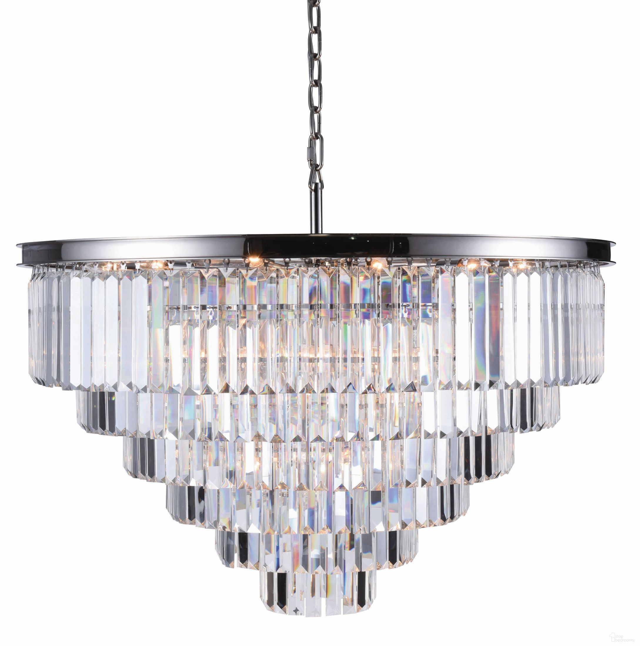 The appearance of Sydney 44" Polished nickel 33 Light Chandelier With Clear Shade Royal Cut Crystal Trim designed by Elegant Lighting in the modern / contemporary interior design. This silver piece of furniture was selected by 1StopBedrooms from Sydney Collection to add a touch of cosiness and style into your home. Sku: 1231D44PN/RC. Material: Steel.