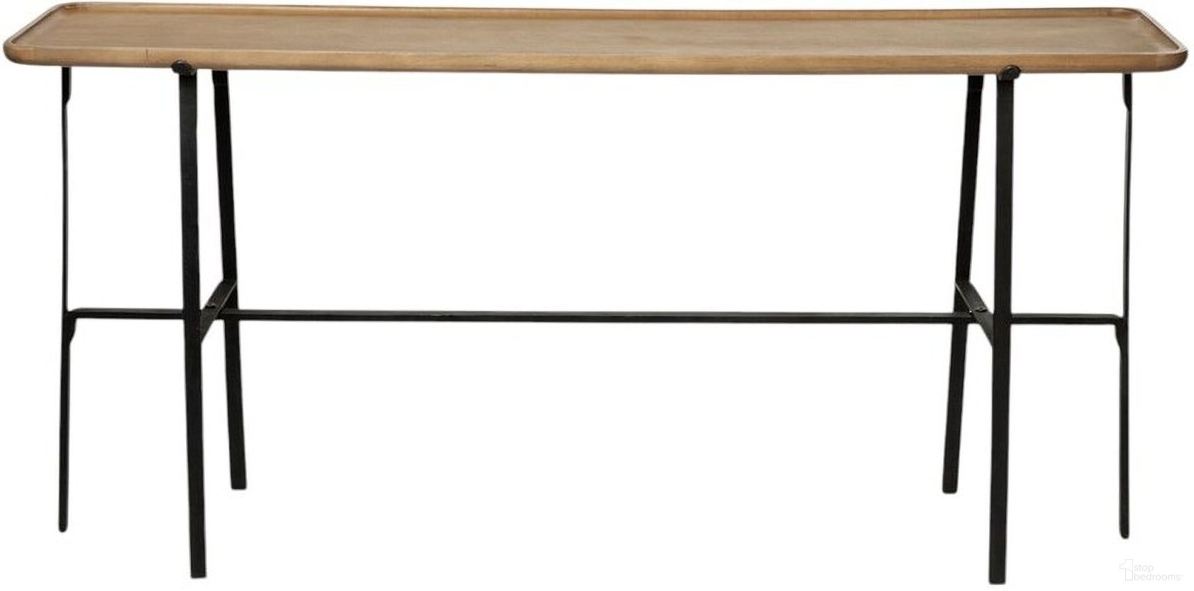 The appearance of 14 Inch Solid Wood Trestle Console Table In Black and Brown designed by Homeroots in the rustic / southwestern interior design. This black and brown piece of furniture  was selected by 1StopBedrooms from  to add a touch of cosiness and style into your home. Sku: 380234. Material: Solid Wood.