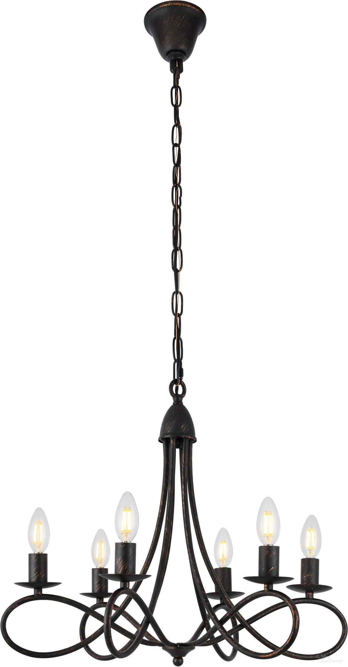 Lyndon 24" Dark Bronze 6 Light Pendant