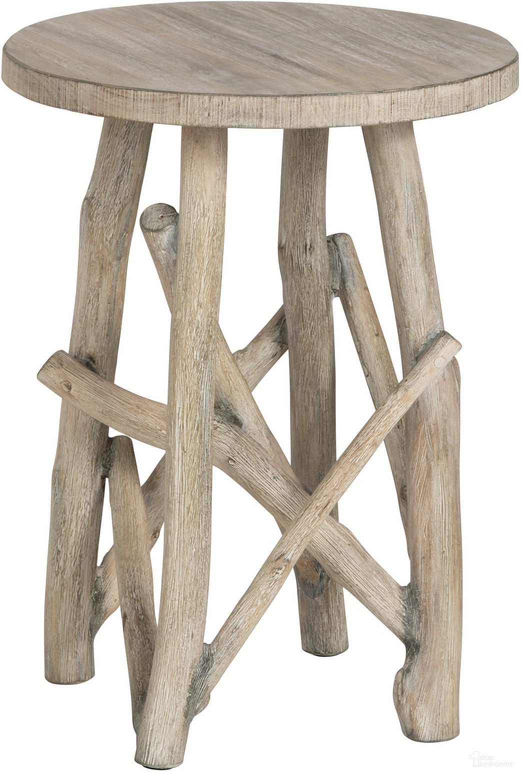17.5 Inch Solid Wood Round Accent/End Table In Brown