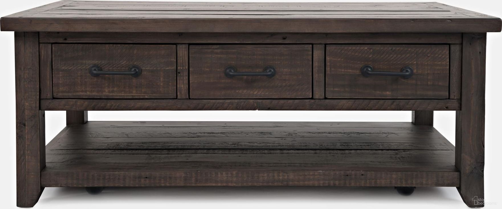 The appearance of Madison County 48 Inch Harris 3 Drawer Coffee Table In Brown designed by Jofran in the traditional interior design. This brown piece of furniture  was selected by 1StopBedrooms from Madison County Collection to add a touch of cosiness and style into your home. Sku: 1700-11. Material: Pine.