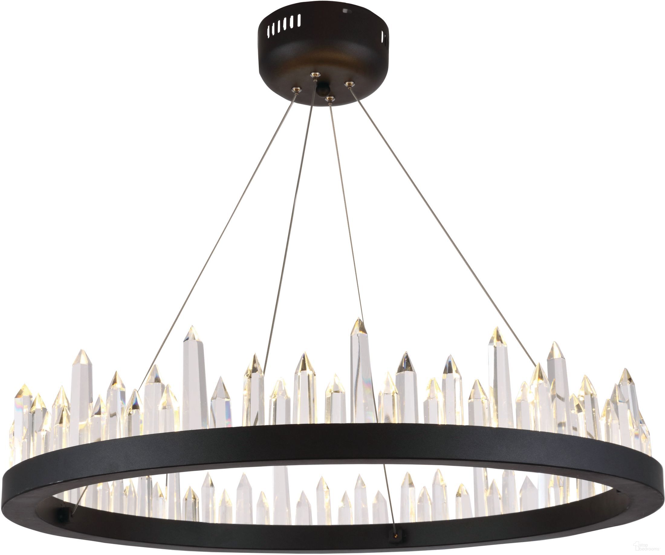 Malta 26" Satin Dark Grey 32 Light Chandelier Royal Cut Crystal Trim