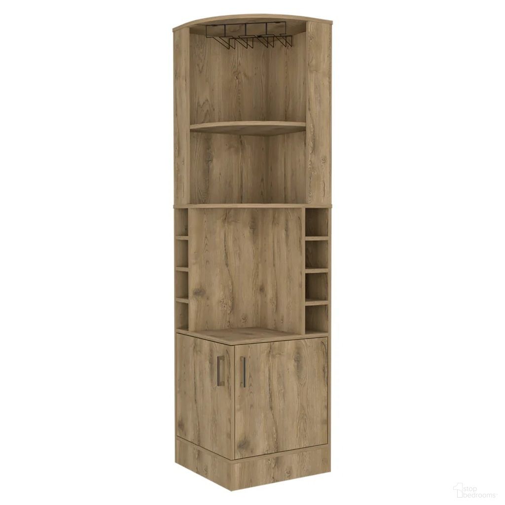 The appearance of 18 Inch Corner Bar Cabinet with Eleven Shelves In Natural designed by Homeroots in the modern / contemporary interior design. This natural piece of furniture  was selected by 1StopBedrooms from  to add a touch of cosiness and style into your home. Sku: 488499. Material: Wood.