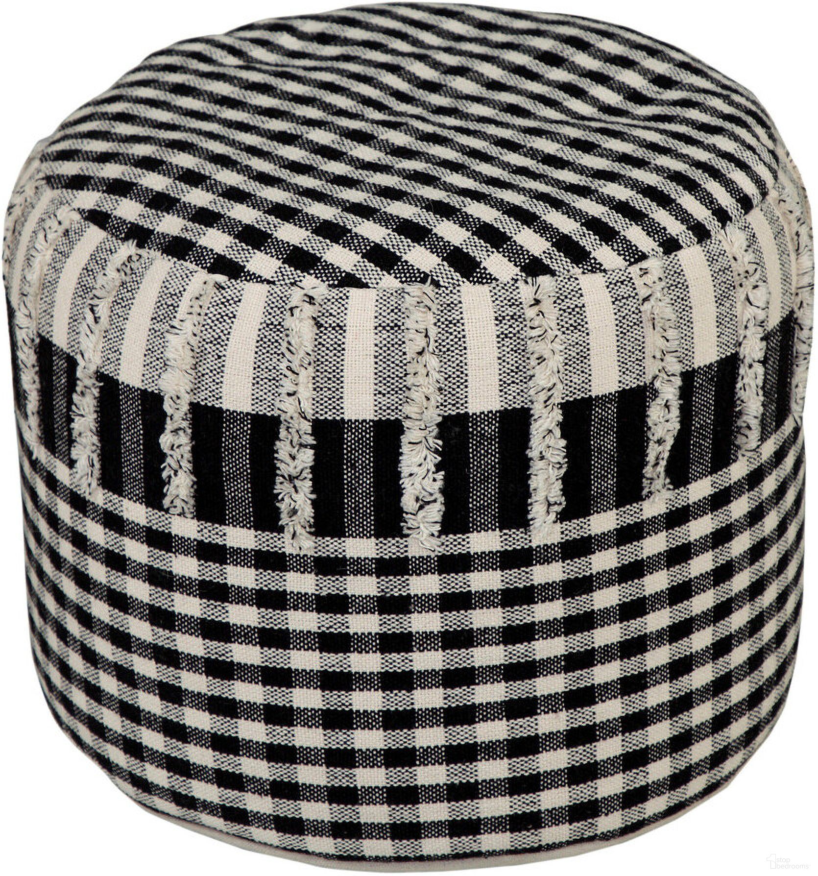 The appearance of 18 Inch Cotton Cylinder Plaid Pouf Ottoman In Black designed by Homeroots in the modern / contemporary interior design. This black piece of furniture was selected by 1StopBedrooms from to add a touch of cosiness and style into your home. Sku: 517899. Material: Cotton.