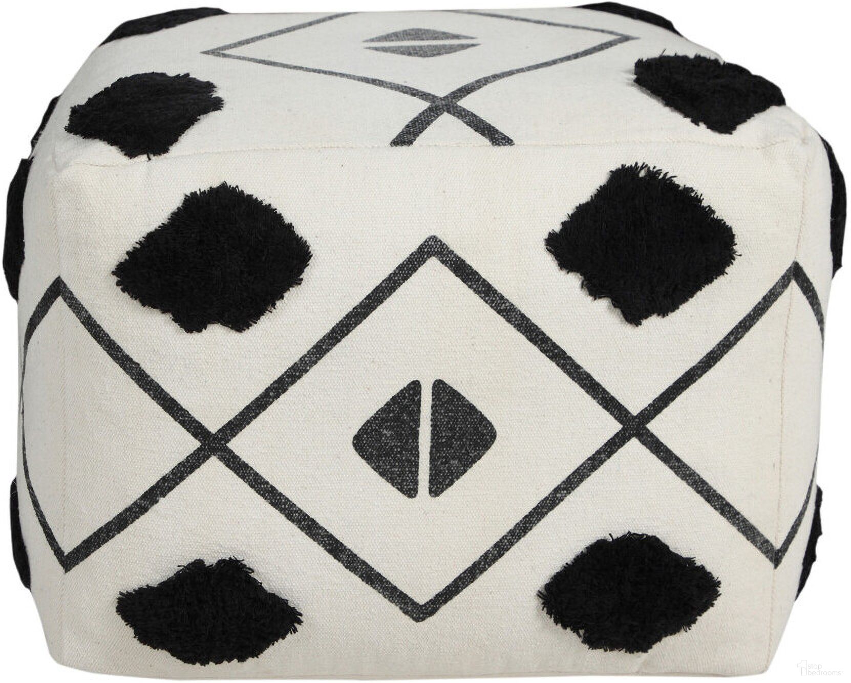 The appearance of 18 Inch Cotton Geometric Pouf Ottoman In White designed by Homeroots in the modern / contemporary interior design. This white piece of furniture was selected by 1StopBedrooms from to add a touch of cosiness and style into your home. Sku: 517866. Material: Cotton.