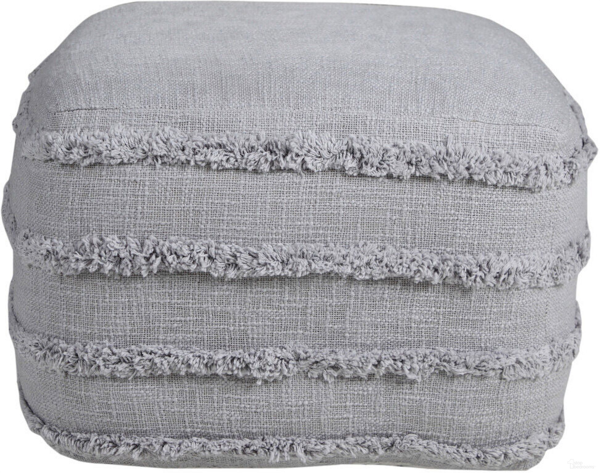 The appearance of 18 Inch Cotton Striped Pouf Ottoman In Gray designed by Homeroots in the modern / contemporary interior design. This gray piece of furniture was selected by 1StopBedrooms from to add a touch of cosiness and style into your home. Sku: 517936. Material: Cotton.