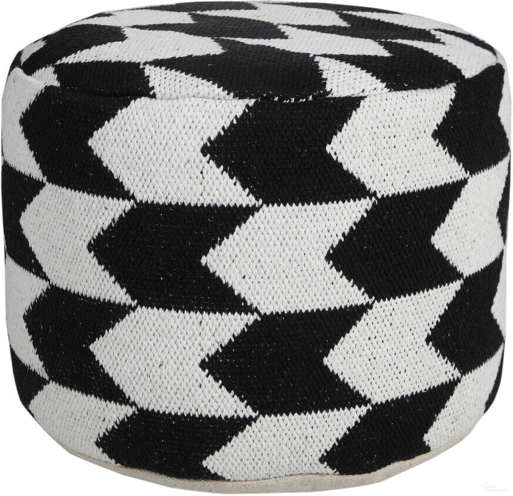 The appearance of 18 Inch Cylinder Chevron Pouf Ottoman In Black designed by Homeroots in the modern / contemporary interior design. This black piece of furniture was selected by 1StopBedrooms from to add a touch of cosiness and style into your home. Sku: 517935. Material: Fabric.