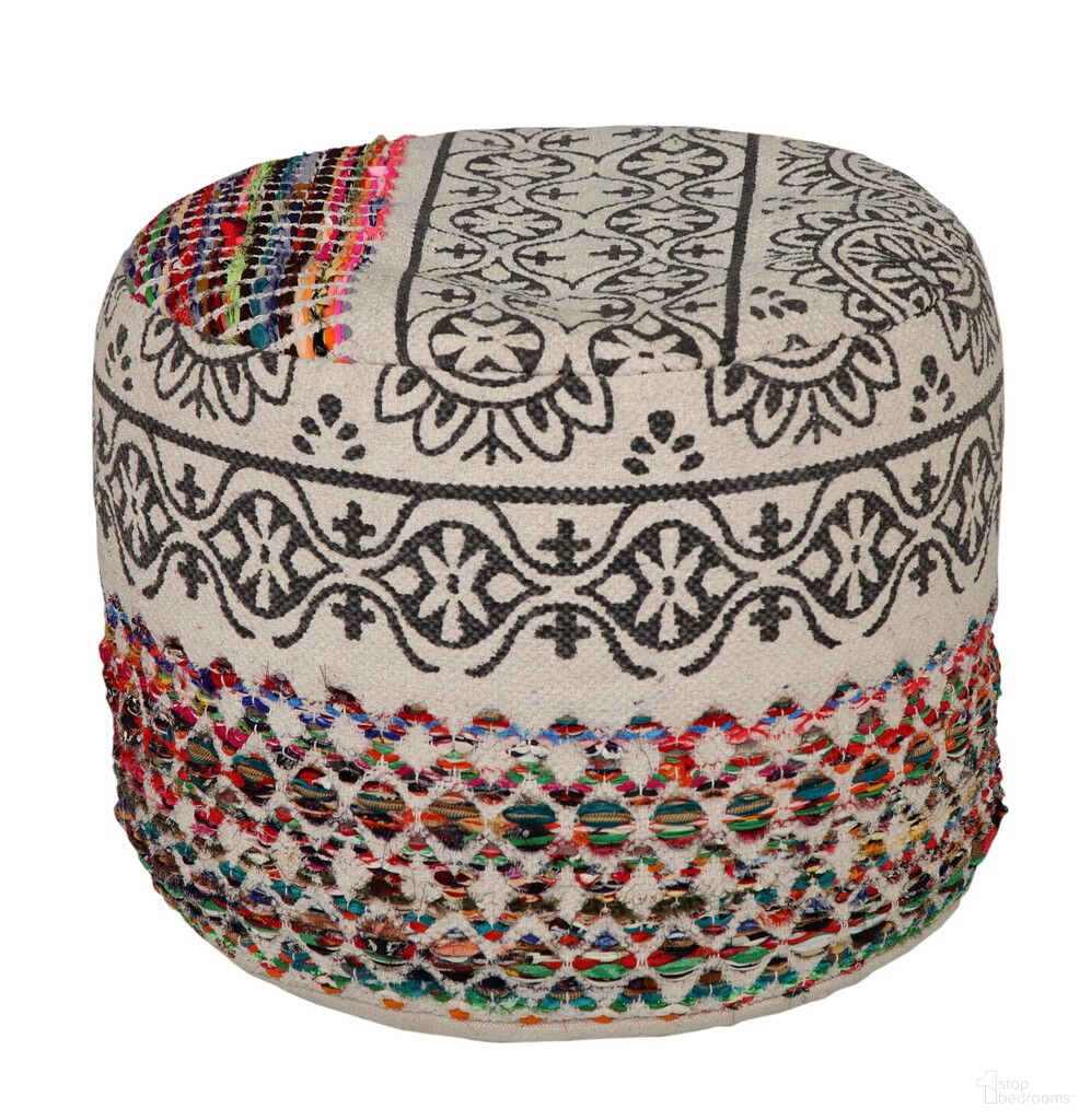 The appearance of 18 Inch Cylinder Geometric Pouf Ottoman In Rainbow and Gray designed by Homeroots in the modern / contemporary interior design. This rainbow and gray piece of furniture was selected by 1StopBedrooms from to add a touch of cosiness and style into your home. Sku: 517896. Material: Fabric.