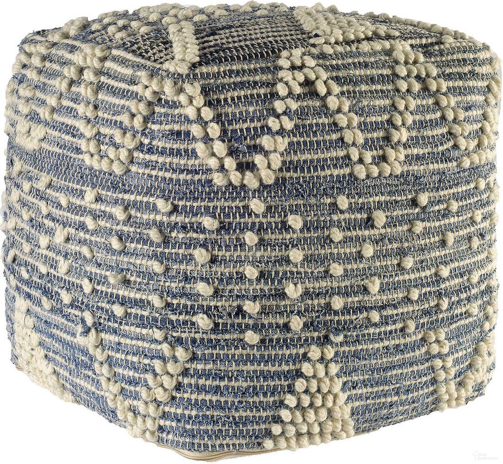 The appearance of 18 Inch Geometric Pouf Ottoman In Blue designed by Homeroots in the modern / contemporary interior design. This blue piece of furniture was selected by 1StopBedrooms from to add a touch of cosiness and style into your home. Sku: 380604. Material: Fabric.