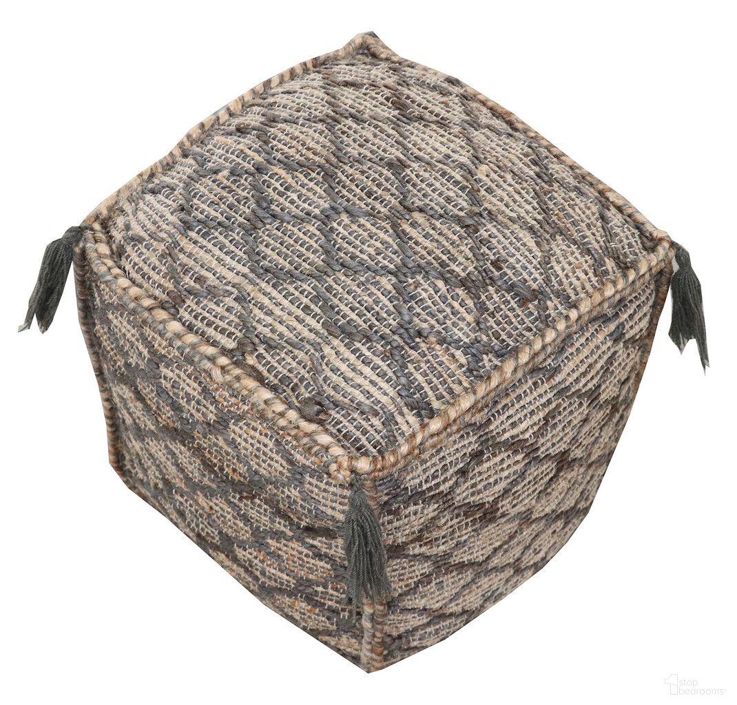 The appearance of 18 Inch Jute Cube Trellis Pouf Ottoman In Taupe and Natural Gray designed by Homeroots in the modern / contemporary interior design. This taupe/natural gray piece of furniture was selected by 1StopBedrooms from to add a touch of cosiness and style into your home. Sku: 488740. Material: Fabric.