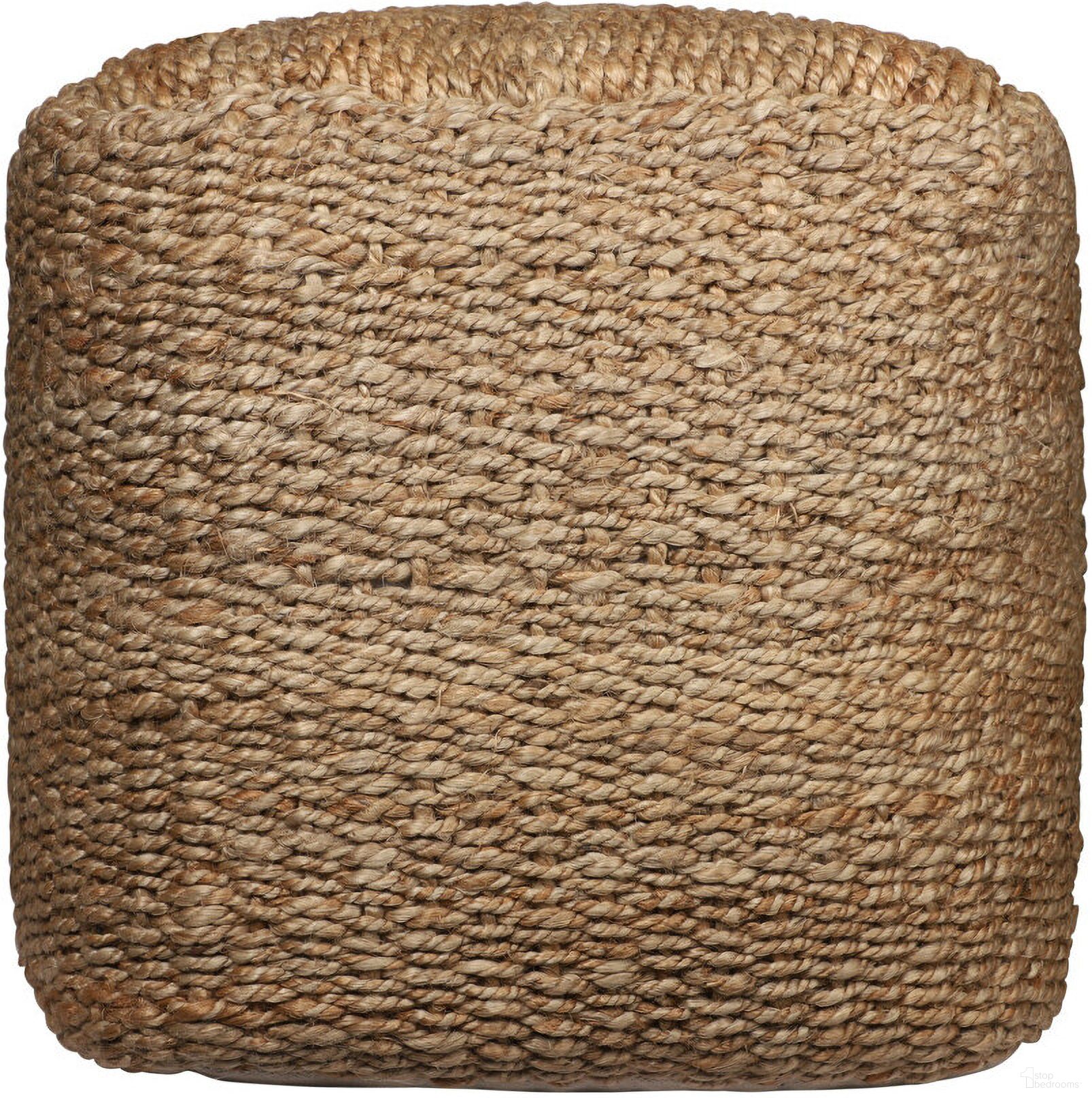 The appearance of 18 Inch Jute Woven Blend Cube Pouf Ottoman In Natural designed by Homeroots in the rustic / southwestern interior design. This natural piece of furniture was selected by 1StopBedrooms from to add a touch of cosiness and style into your home. Sku: 551560. Material: Fabric.