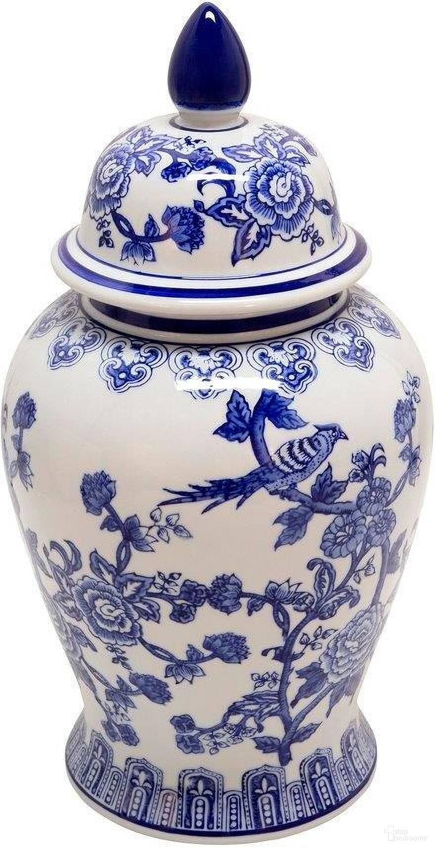 18 Inch Temple Jar In Blue