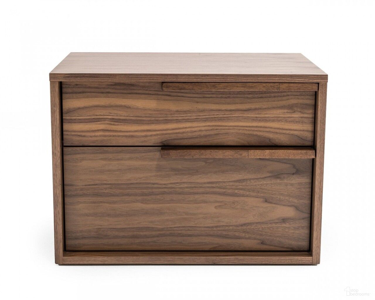The appearance of 18 Inch Wood Two Drawer Nightstand designed by Homeroots in the transitional interior design. This natural piece of furniture  was selected by 1StopBedrooms from  to add a touch of cosiness and style into your home. Sku: 473040. Material: Wood.