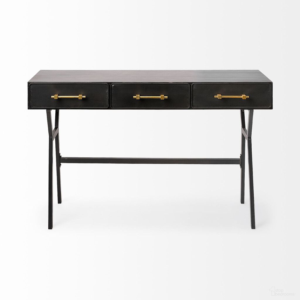 The appearance of 18 Inch Writing Desk with Three Drawers In Black designed by Homeroots in the modern / contemporary interior design. This black piece of furniture  was selected by 1StopBedrooms from  to add a touch of cosiness and style into your home. Sku: 380232.