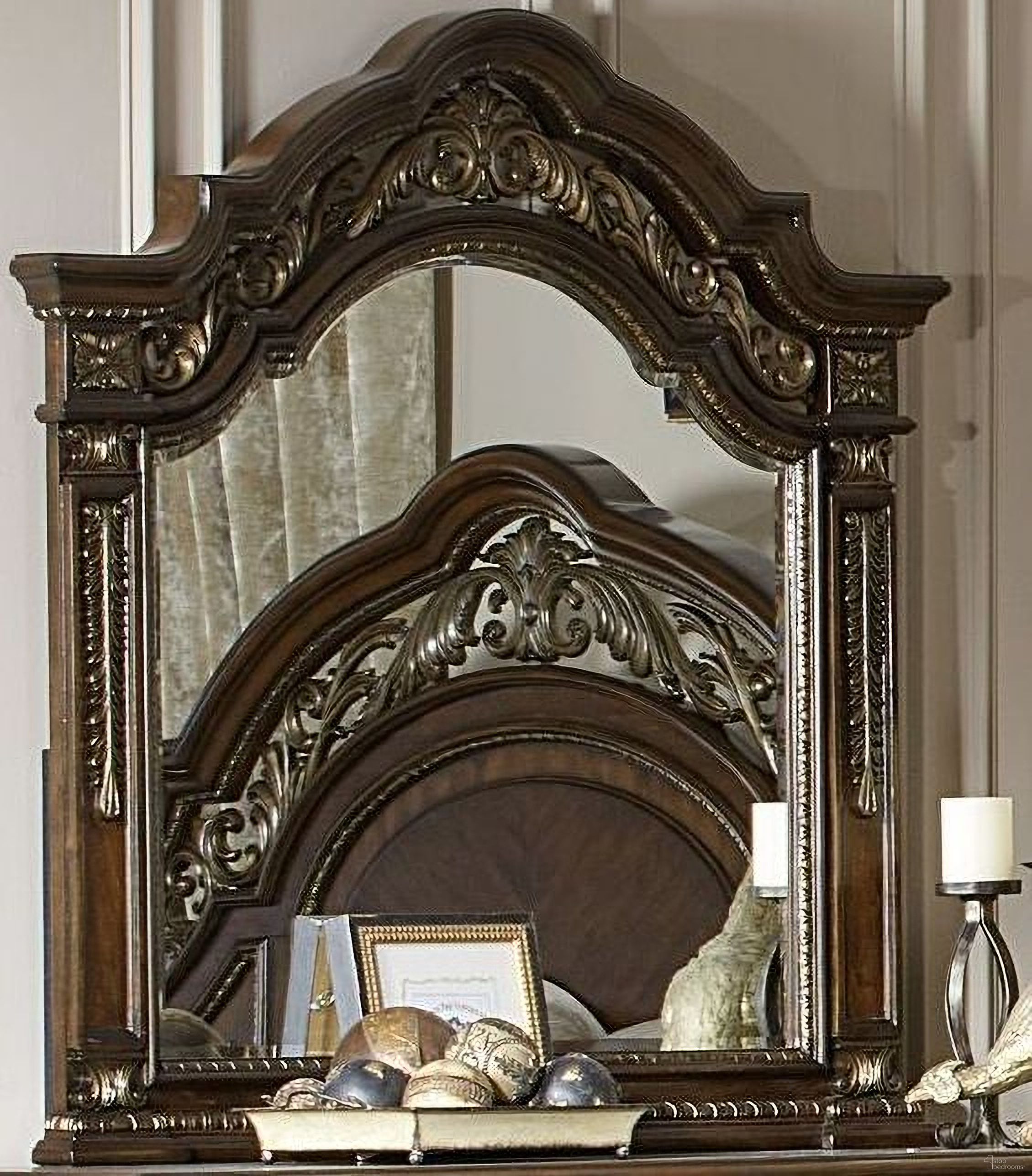 The appearance of Catalonia Cherry Mirror designed by Homelegance in the transitional interior design. This brown piece of furniture  was selected by 1StopBedrooms from Catalonia Collection to add a touch of cosiness and style into your home. Sku: 1824-6. Material: Wood.