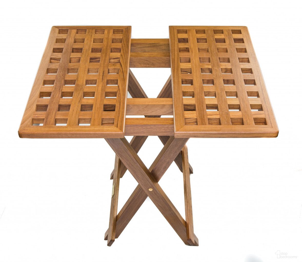 The appearance of 19 Inch Solid Teak Wood Square Indoor Outdoor Folding End Table In Brown designed by Homeroots in the rustic / southwestern interior design. This brown piece of furniture was selected by 1StopBedrooms from to add a touch of cosiness and style into your home. Sku: 479009. Material: Teak.