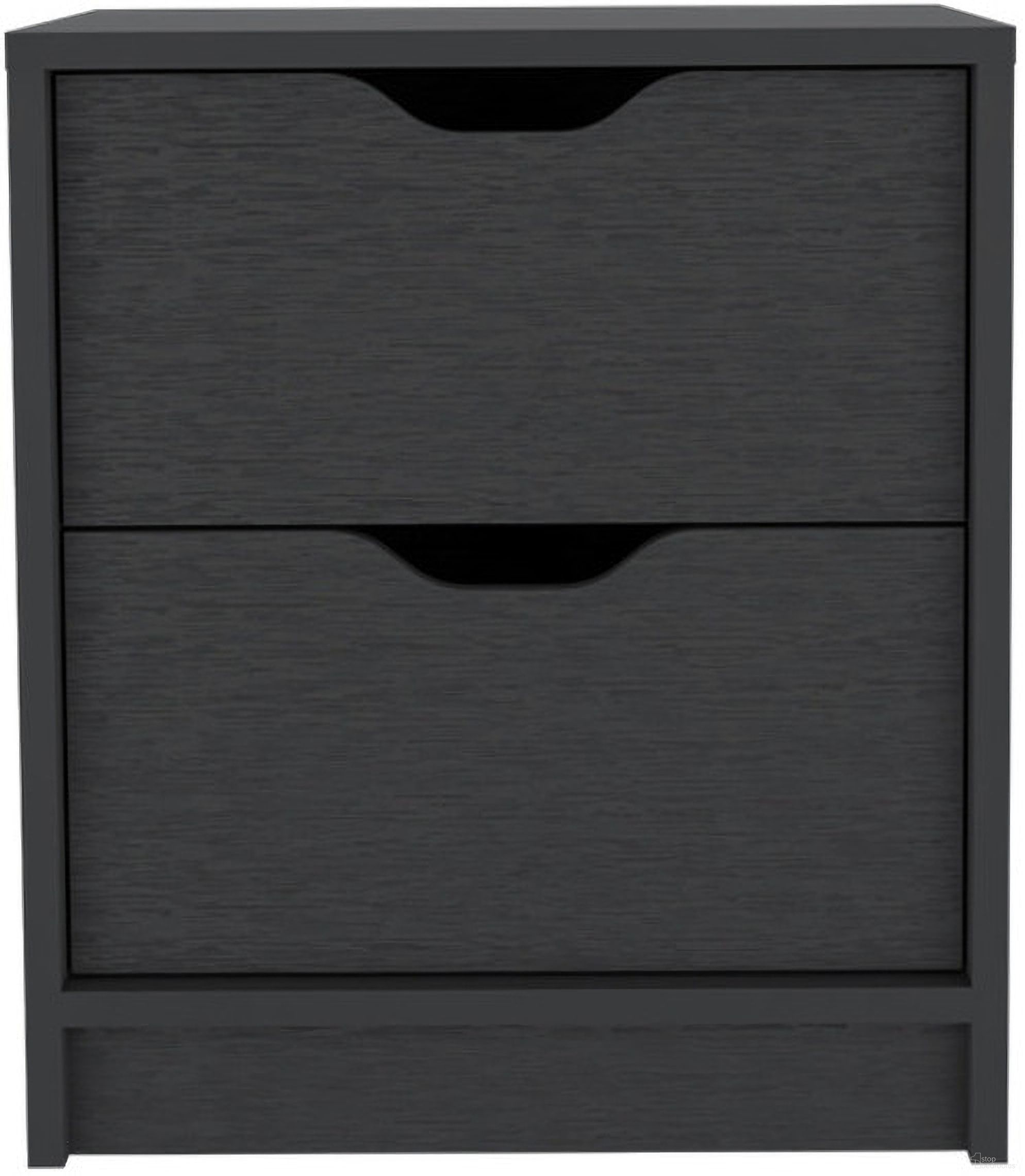 The appearance of 19 Inch Wood Two Drawer Nightstand In Black designed by Homeroots in the transitional interior design. This black piece of furniture was selected by 1StopBedrooms from to add a touch of cosiness and style into your home. Sku: 526148. Material: Wood.