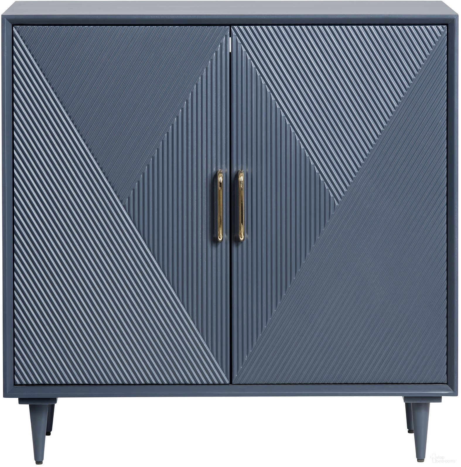 The appearance of 2-Door Accent Cabinet In Blue and Gold designed by Crestview Collection in the transitional interior design. This blue/gold piece of furniture was selected by 1StopBedrooms from to add a touch of cosiness and style into your home. Sku: CVFVR8320. Material: Solid Wood.