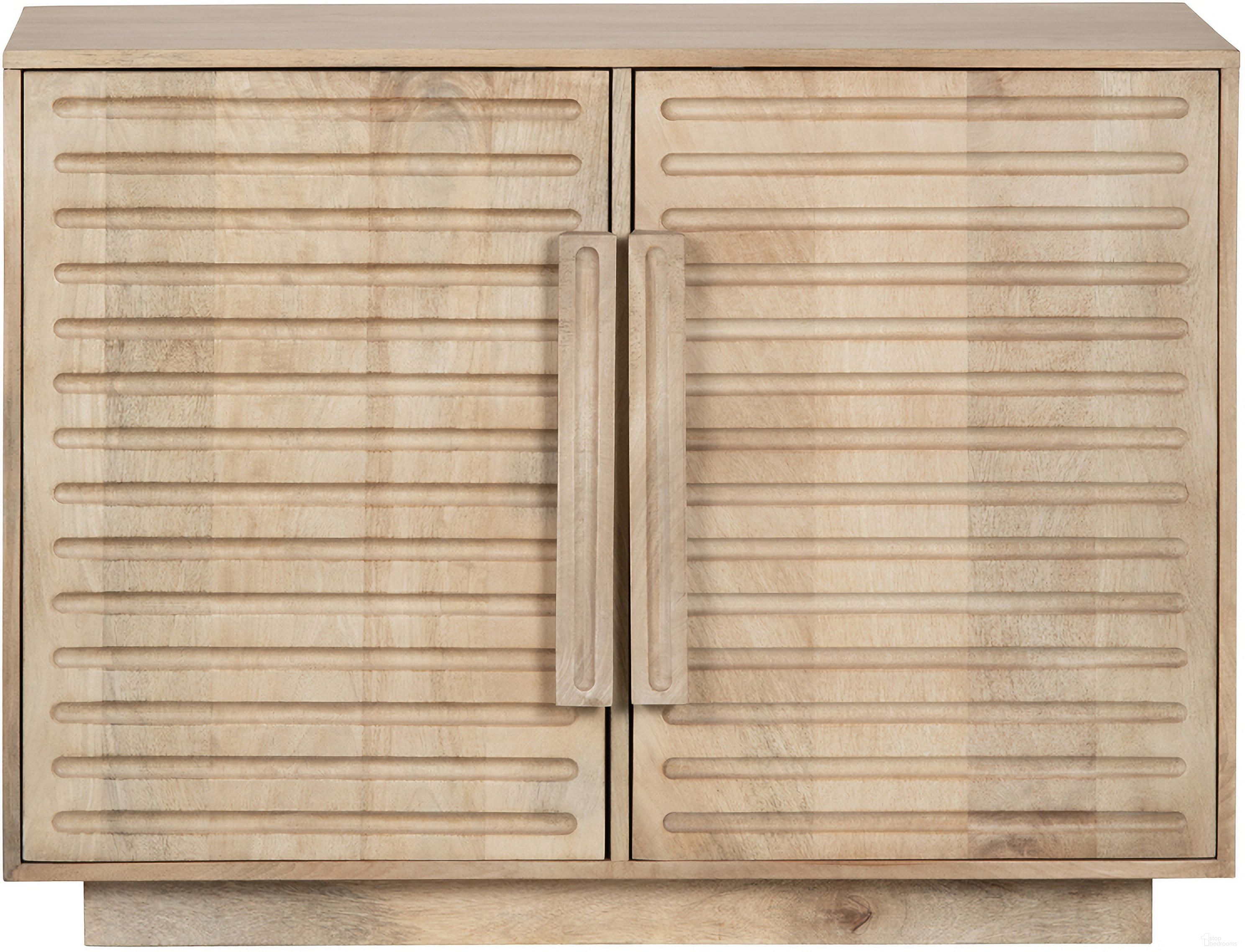 2-Door Solid Wood Accent Cabinet In Brown