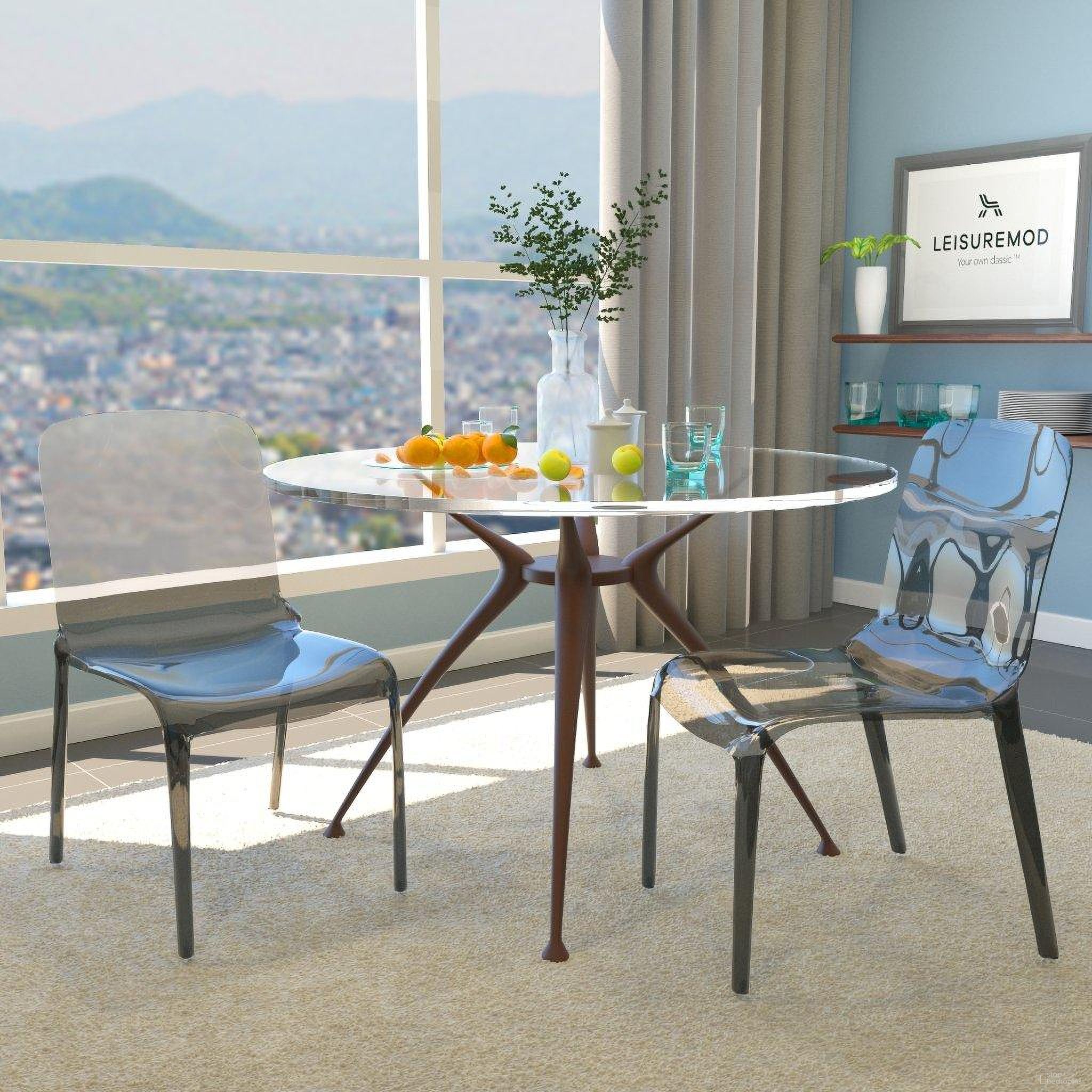 The appearance of 2 LeisureMod Murray Black Dining Chairs designed by LeisureMod in the modern / contemporary interior design. This black piece of furniture was selected by 1StopBedrooms from Murray Collection to add a touch of cosiness and style into your home. Sku: MC20TBL2. Material: Plastic. Chair Type: Side Chair.