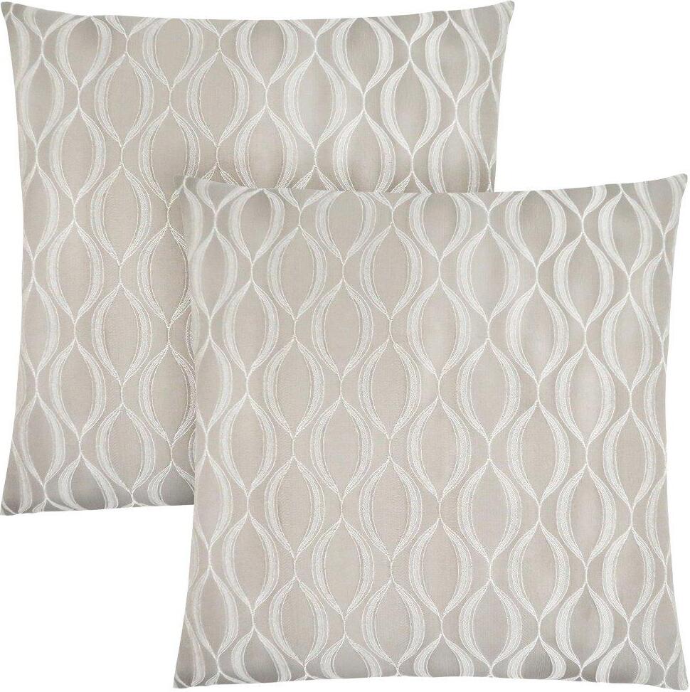 Monarch Specialties Mosaic Velvet 18 x 18 Taupe 2 Piece Pillow