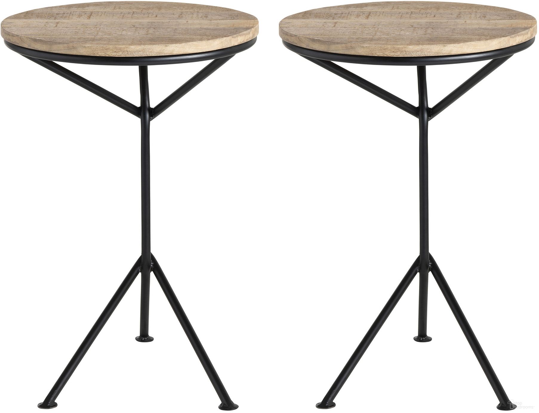The appearance of 2 Piece Accent Table Set In Brown and Black designed by Crestview Collection in the rustic / southwestern interior design. This brown/black piece of furniture  was selected by 1StopBedrooms from  to add a touch of cosiness and style into your home. Sku: CVFNR4566. Material: Solid Wood.