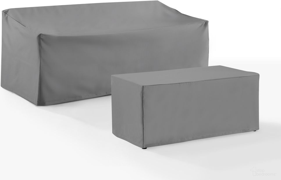 2 Piece Outdoor Furniture Cover Set In Gray