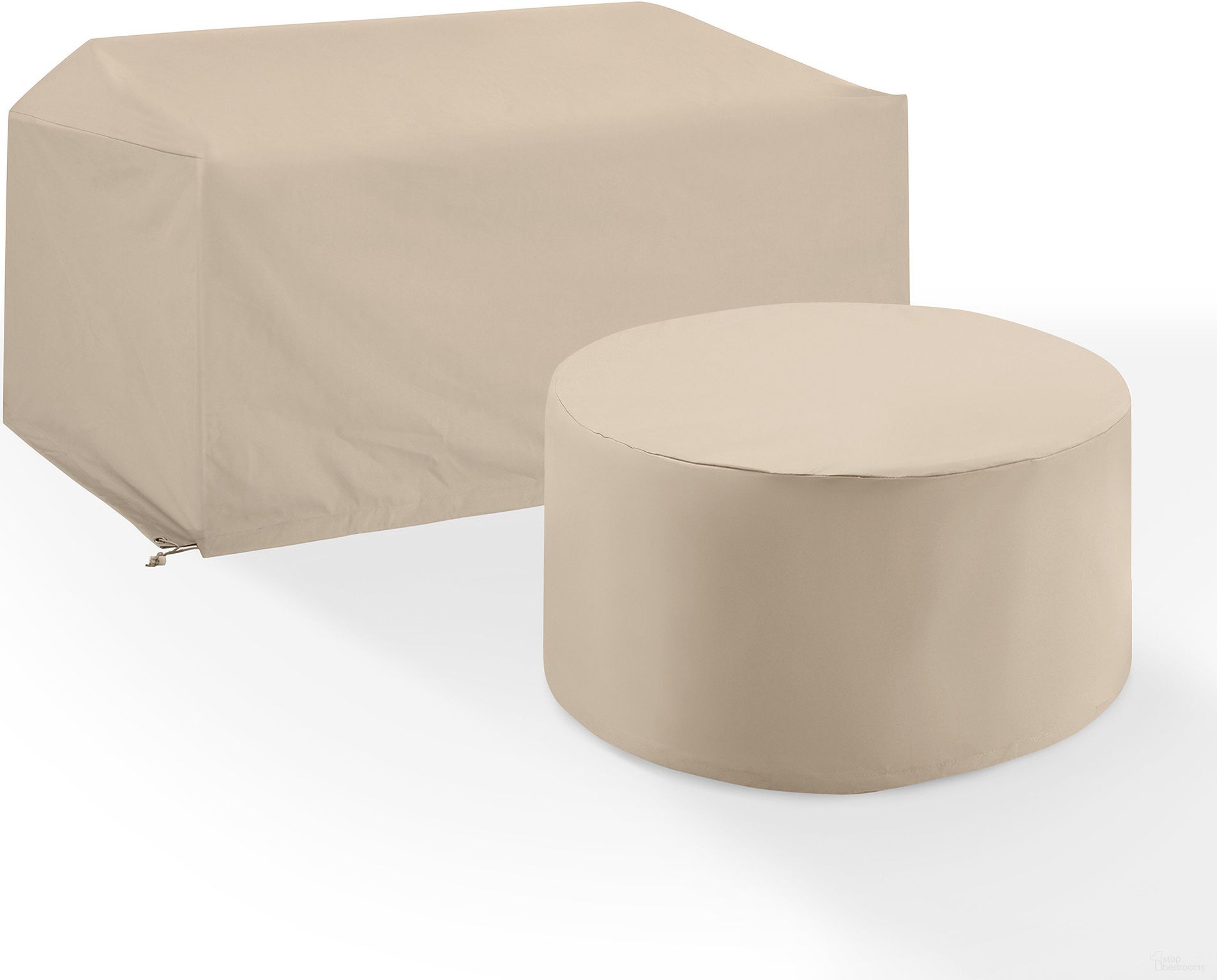 2 Piece Outdoor Furniture Cover Set In Tan
