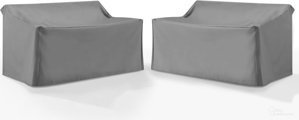 The appearance of 2 Piece Outdoor Loveseat Furniture Cover Set In Gray designed by Crosley Brands in the modern / contemporary interior design. This gray piece of furniture  was selected by 1StopBedrooms from Furniture Covers Collection to add a touch of cosiness and style into your home. Sku: CO7501-GY;CO7501-GY. Material: PVC.