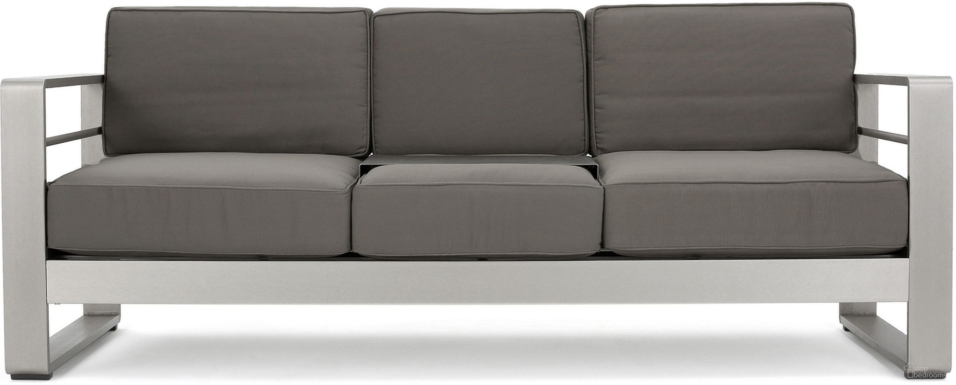 The appearance of 2-Seater Sofa with Metal Tray and Anodized Aluminum Frame In Khaki designed by Noble House in the modern / contemporary interior design. This khaki piece of furniture was selected by 1StopBedrooms from to add a touch of cosiness and style into your home. Sku: 58981.00CUS. Material: Aluminium.