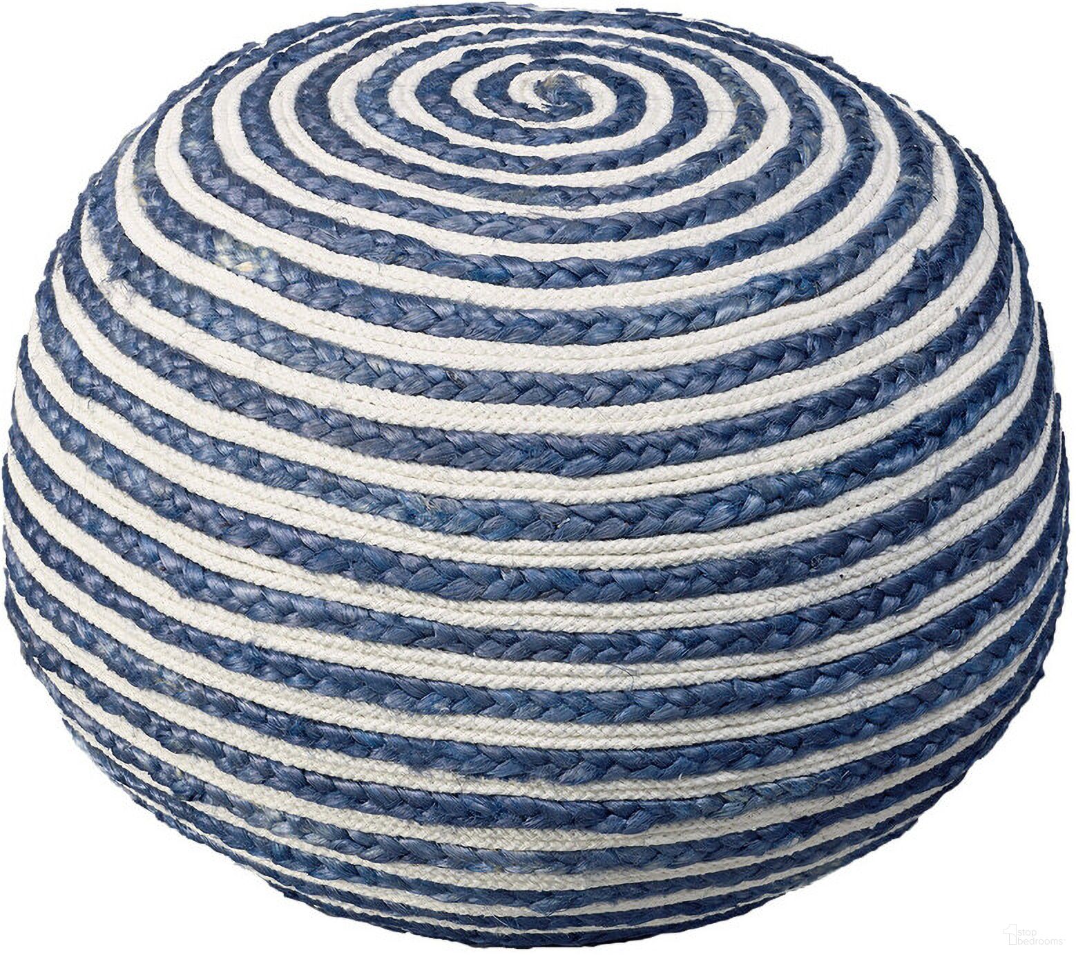 The appearance of 20 Inch Cotton Blend Round Striped Pouf Ottoman In Blue designed by Homeroots in the modern / contemporary interior design. This blue piece of furniture was selected by 1StopBedrooms from to add a touch of cosiness and style into your home. Sku: 517944. Material: Cotton.