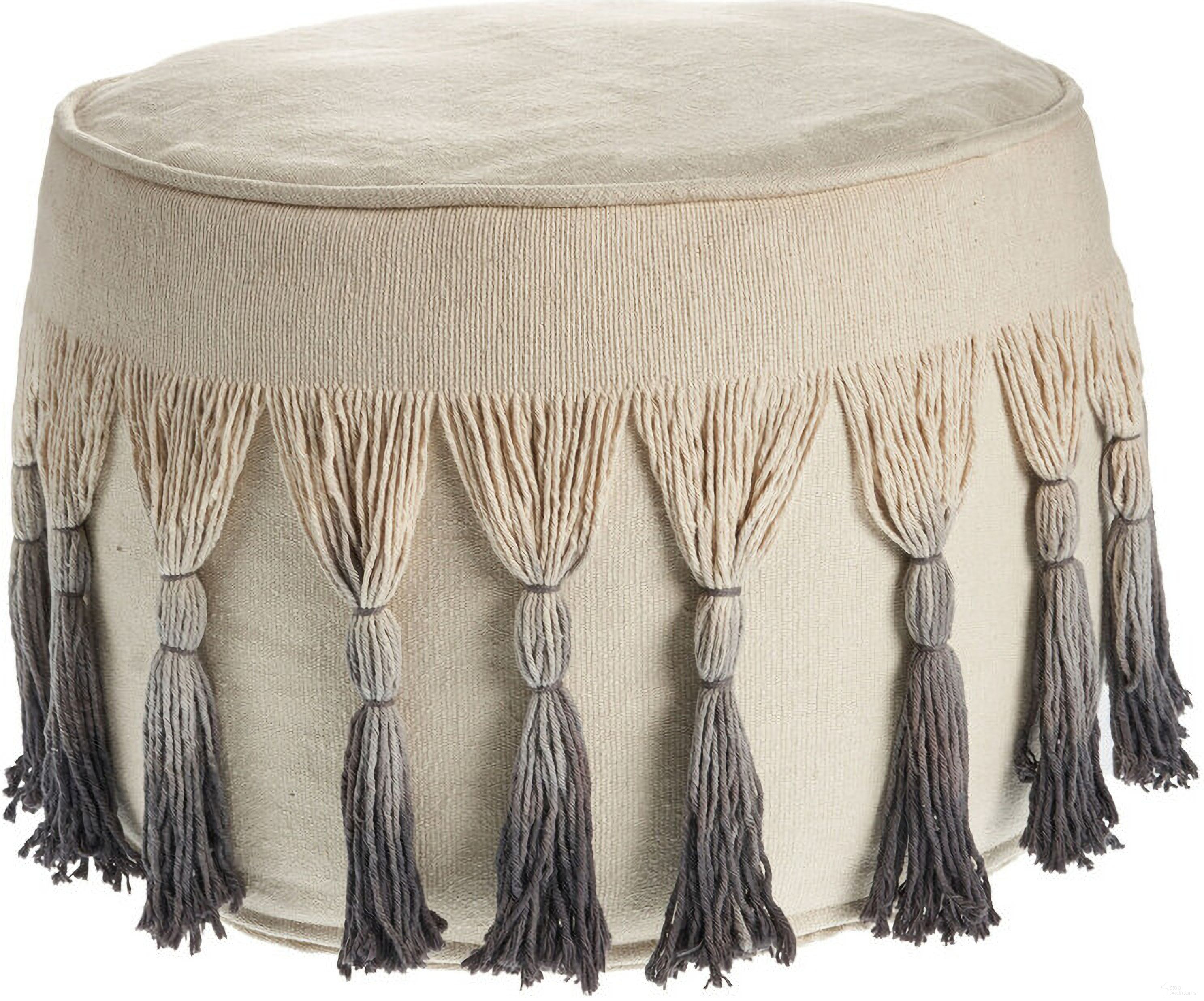 The appearance of 20 Inch Cotton Round Ombre Pouf Ottoman In Beige designed by Homeroots in the modern / contemporary interior design. This beige piece of furniture was selected by 1StopBedrooms from to add a touch of cosiness and style into your home. Sku: 517862. Material: Cotton.