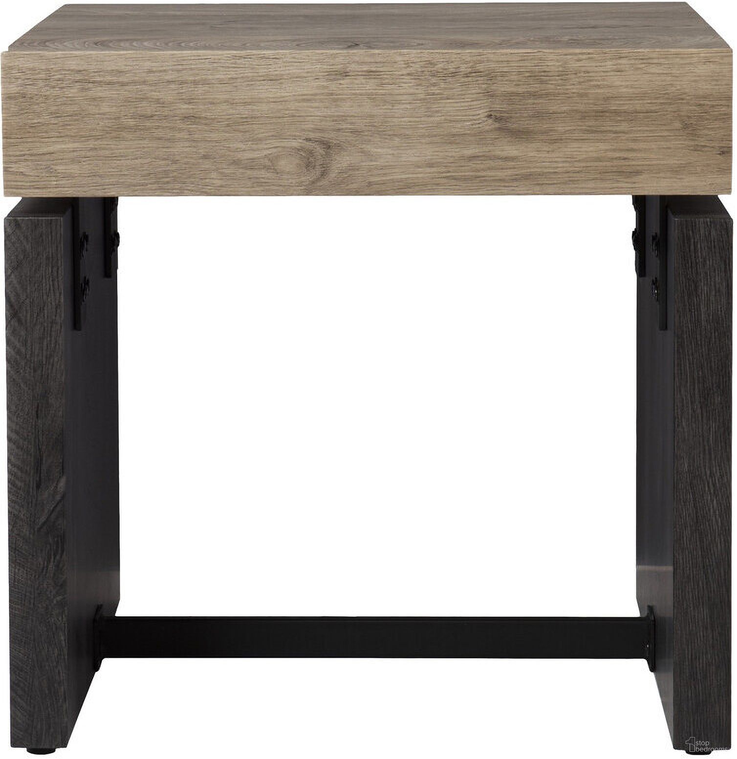 The appearance of 20 Inch Manufactured Wood and Iron Square End Table In Natural Wood designed by Homeroots in the rustic / southwestern interior design. This natural wood piece of furniture  was selected by 1StopBedrooms from  to add a touch of cosiness and style into your home. Sku: 402461. Material: Wood.