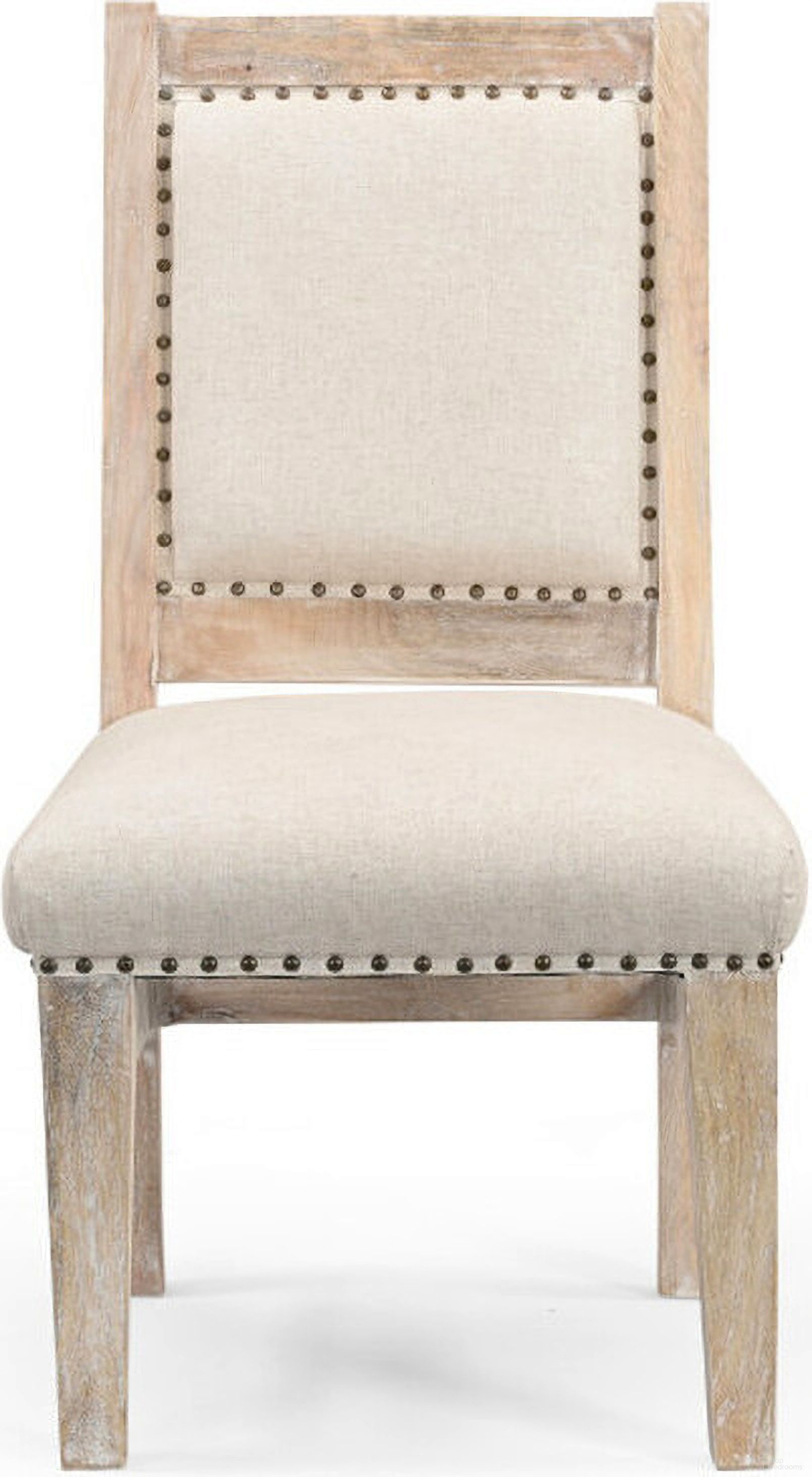20 Inch Side Chair In Beige and White