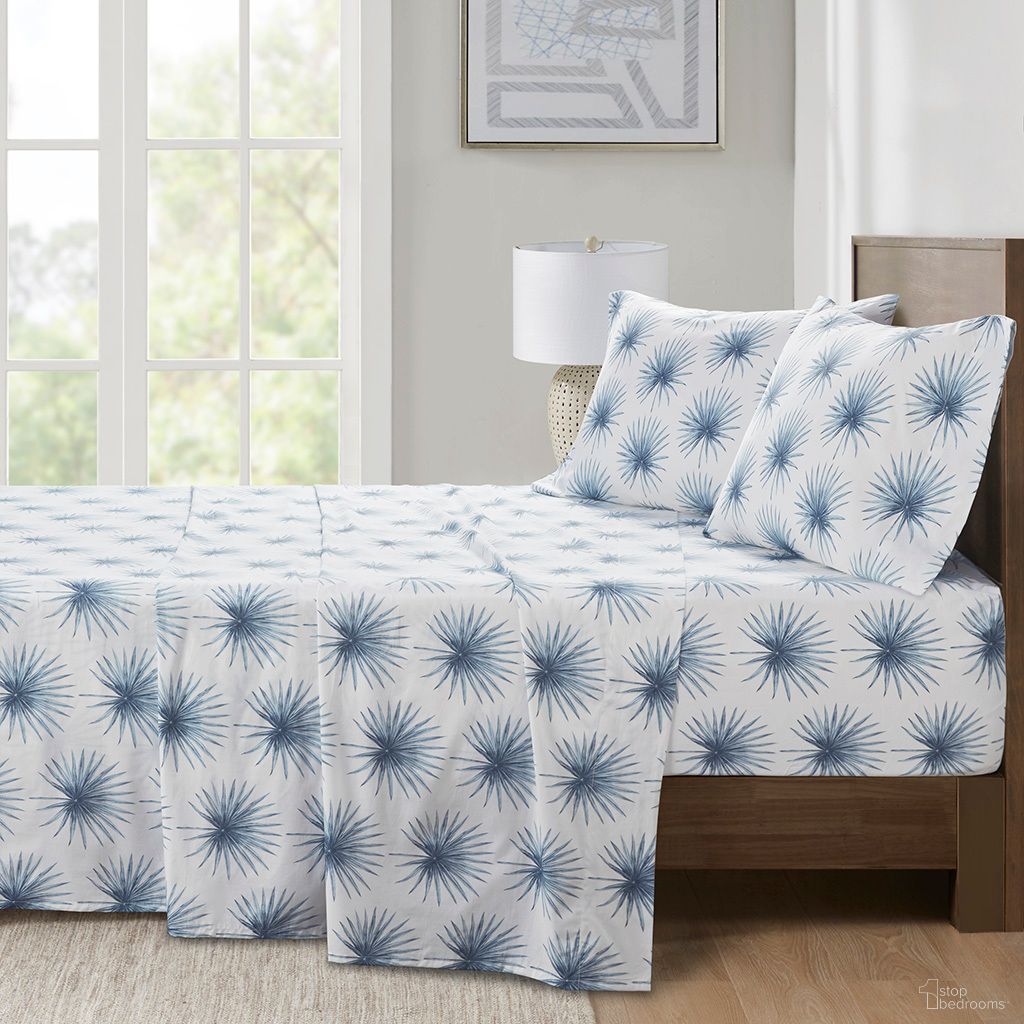 The appearance of 200 Thread Count Printed Cotton 4 Piece King Sheet Set In Blue Palmetto designed by Olliix in the coastal interior design. This blue piece of furniture was selected by 1StopBedrooms from 200 Thread Count Printed Cotton Collection to add a touch of cosiness and style into your home. Sku: MPE20-1043. Bed Size: King. Material: Cotton.