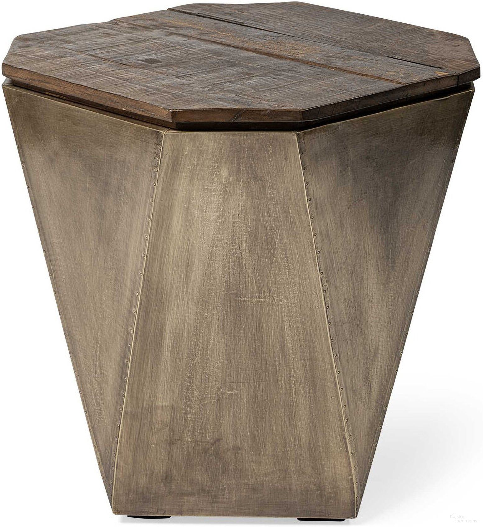 21 Inch Solid Wood End Table In Brown